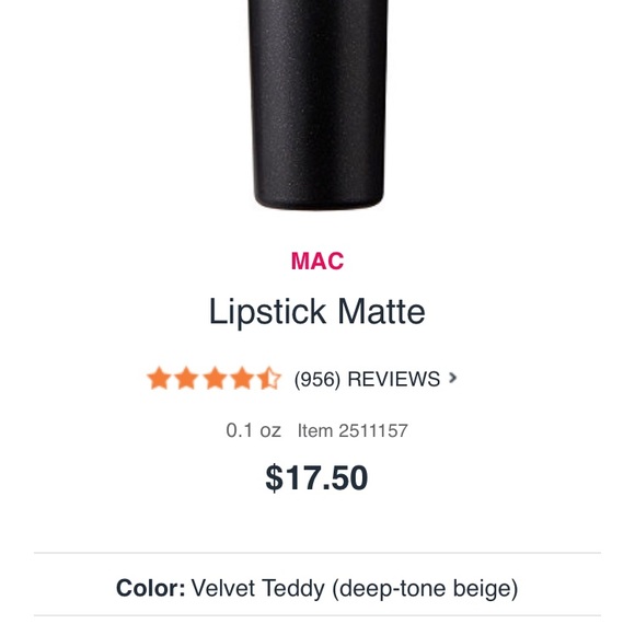Auth MAC velvet teddy matte lipstick used once - Picture 6 of 7